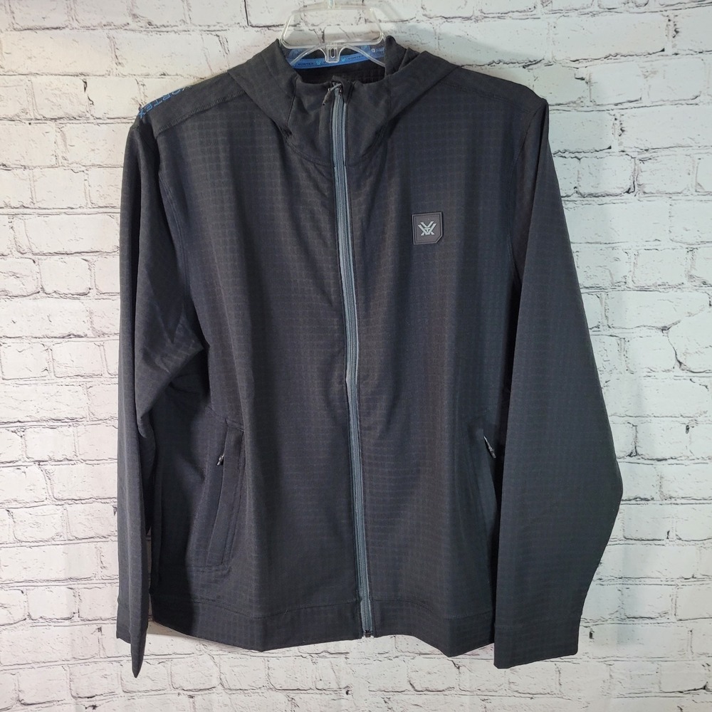 Vortex‎ Black Hooded Jacket, Fleece Lining, Size Large